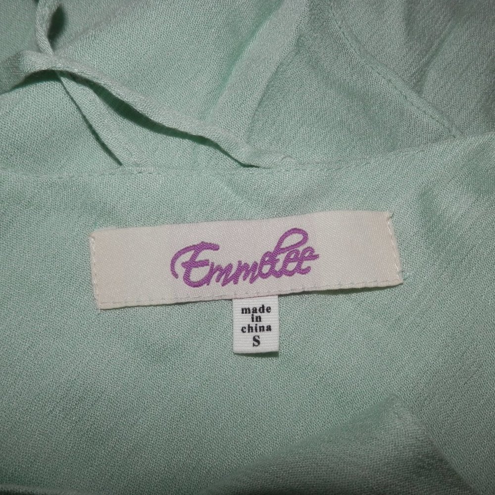 Emmelee Womens Small Lime Green Tiered Tank Top - Picture 8 of 8
